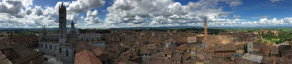 A panoramic view of Sienna